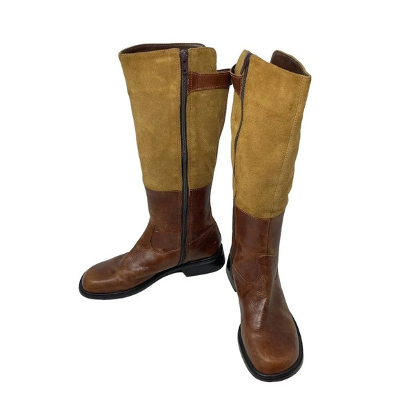Matisse Suede and Leather Tan Cognac Brown Tall Riding Boots Size 7.5 - Picture 5 of 11